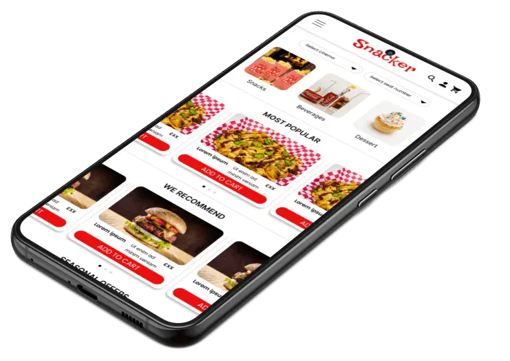 Snacker App Homepage Design